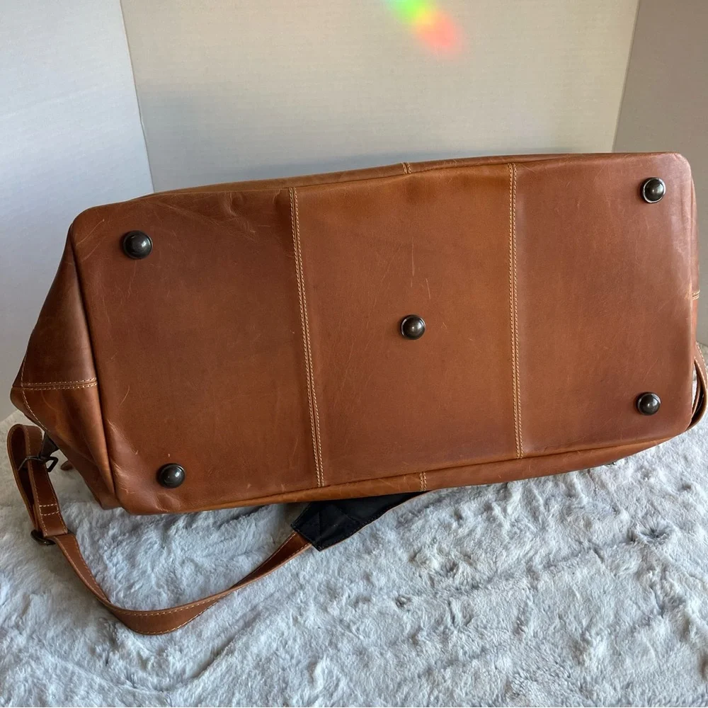 Canyon Outback Leather Michigan Alumni Boulder Canyon New Leather Duffel Bag -